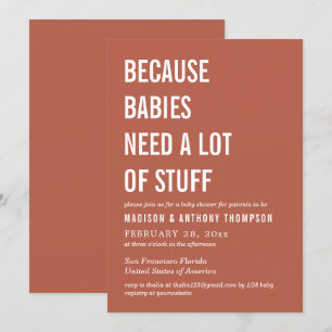 Modern Simple Gender Neutral Desert Baby Shower Invitation