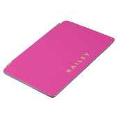 Modern Simple Girly Cute Hot Pink Magenta Monogram iPad Air Cover (Side)
