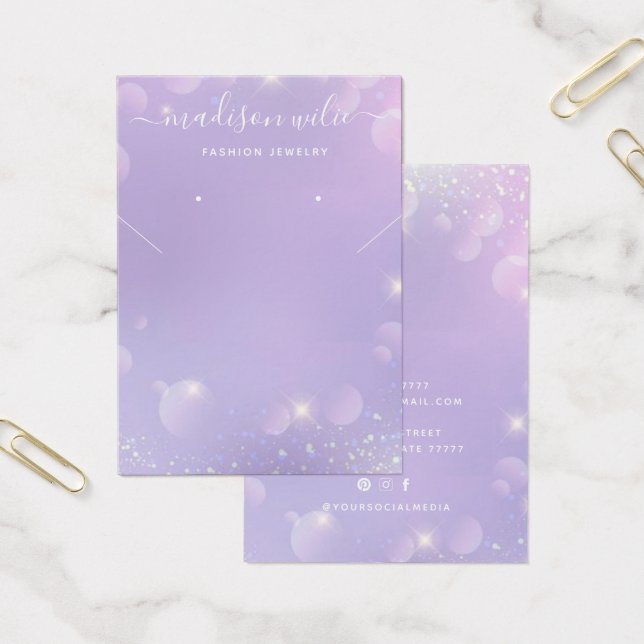 Modern Simple glitter jewelry earring display Card (Office)