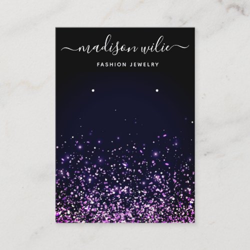 Modern Simple glitter jewelry earring display Chic Business Card