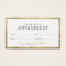 Modern simple gold border salon appointment card