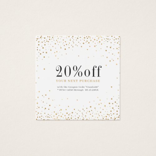 Modern simple gold glitter discount card