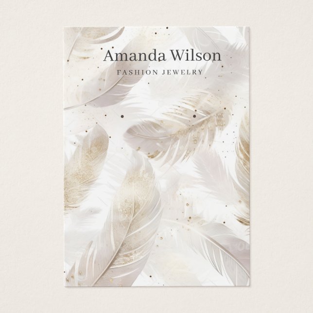 Modern Simple gold jewelry earring display card  (Front)