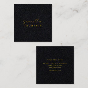 Modern Simple Gold Signature Square Business Card