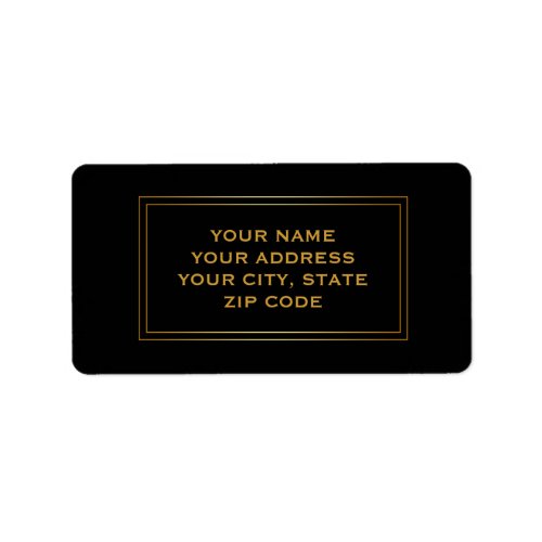 Modern Simple Gold Square Boarder Business Label