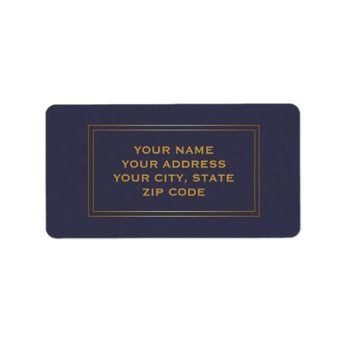 Modern Simple Gold Square Boarder Business Label
