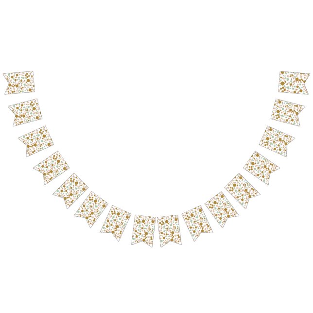 Modern Simple Gold Terrazzo bunting  Bunting Flags (All)