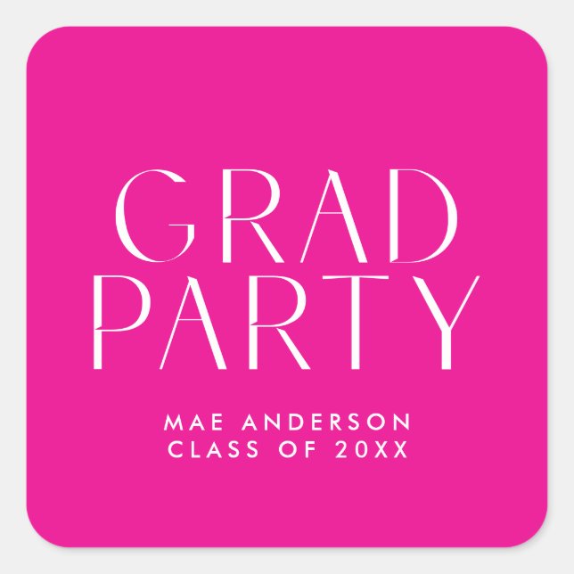 Modern Simple Grad Party Envelope Seal (Front)