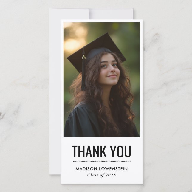 Modern Simple Graduate Thank You (Front)