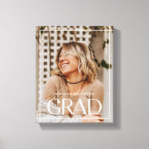 Modern Simple Graduation Photo High School Canvas Print
