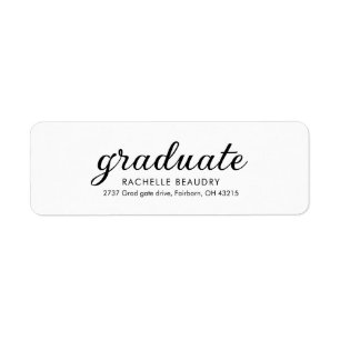 Modern Simple Graduation Return Address Label