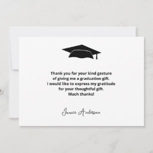 Modern Simple Graduation Thank You Card