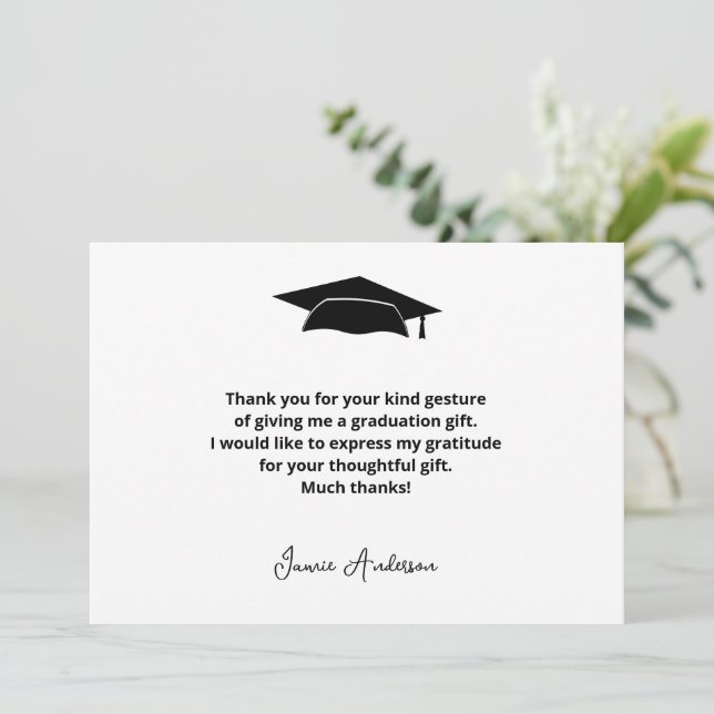 thank you grad card ideas Graduation Thank You Card main image 1