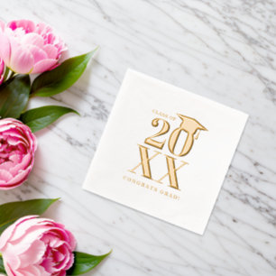 Modern Simple Graduation Year Foil Napkins