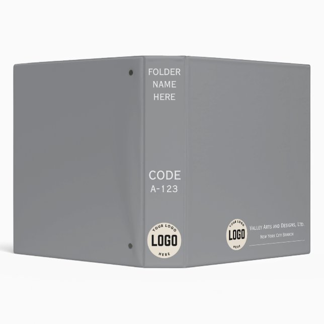 Modern Simple Gray Business Office School  3 Ring Binder (Background)