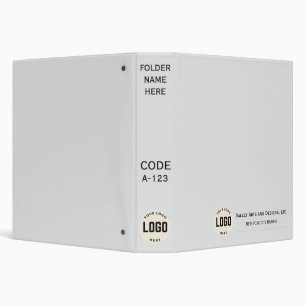 Modern Simple Gray Business Office School 3 Ring Binder