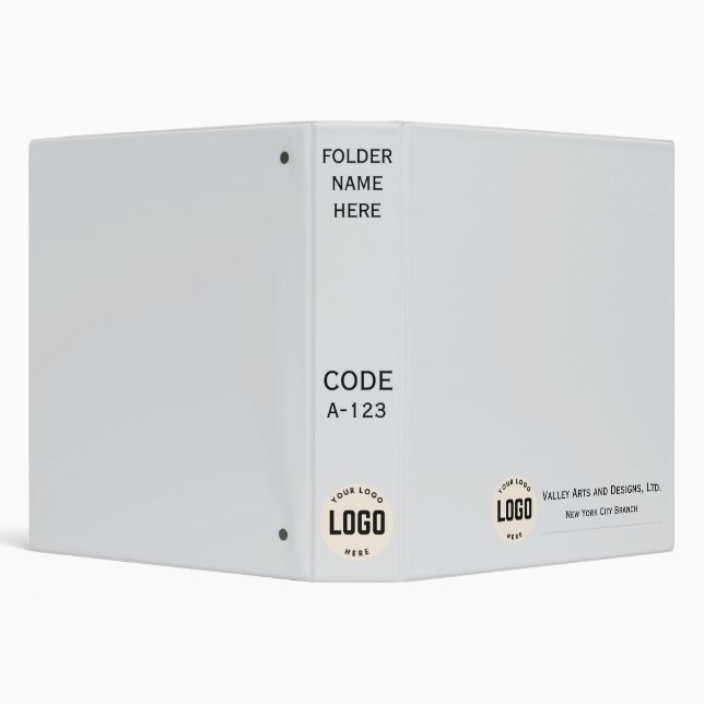 Modern Simple Gray Business Office School  3 Ring Binder (Background)