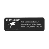 Modern Simple Gray Graduation Cap Class of 20XX Label (Front)