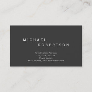 Modern Simple Gray Standard Size Business Card