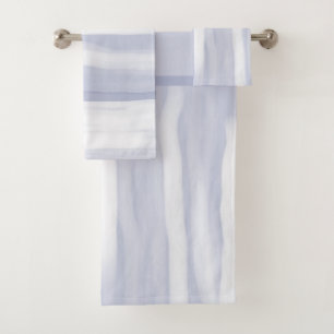 Modern Simple Gray Stripe Bath Towel Set