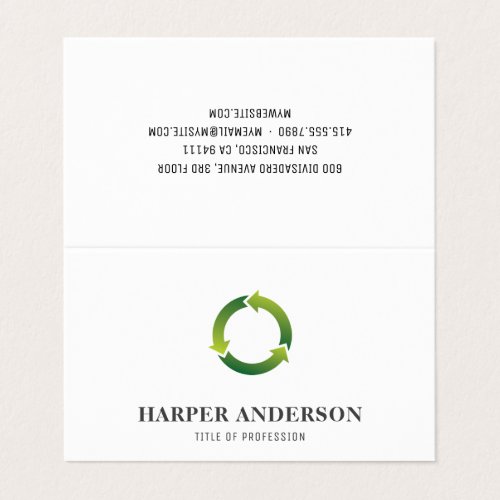 Modern Simple Green Eco Professional Business Card
