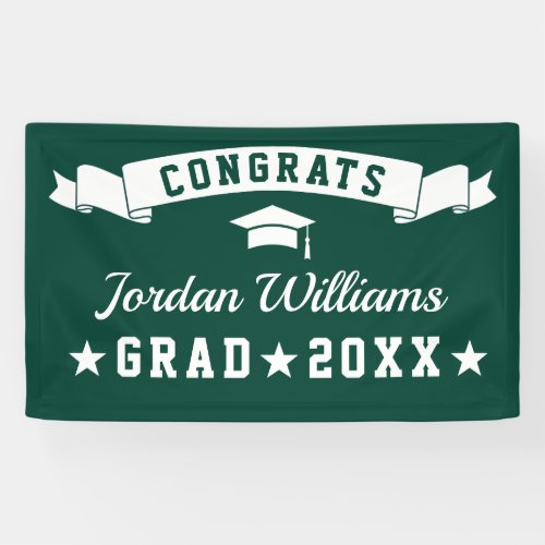 Modern Simple Green Graduation Party 2022 Banner - Modern Simple Green Graduation Party 2022 Banner.