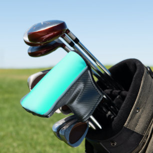Modern Simple green Turquoise Gradient Color Golf Head Cover