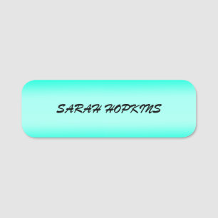 Modern Simple green Turquoise Gradient Color Name Tag