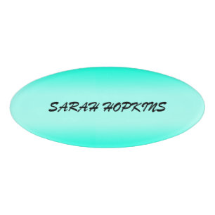Modern Simple green Turquoise Gradient Color Name Tag