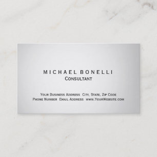 Modern Simple Grey Consultant Business Card