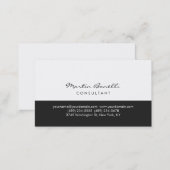 Modern Simple Grey White Consultant Business Card (Front/Back)
