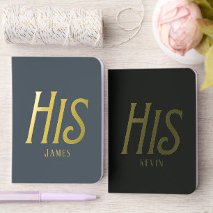 Modern Simple Groom & Groom Wedding Vows Foil Vow Books