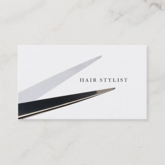 modern simple hair stylist hairstylist shears business card