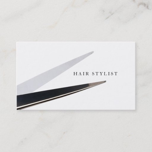 Customizable modern simple hair stylist hairstylist shears business card template