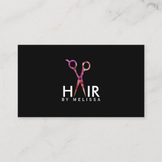 modern simple hairstylist hair stylist galaxy business card
