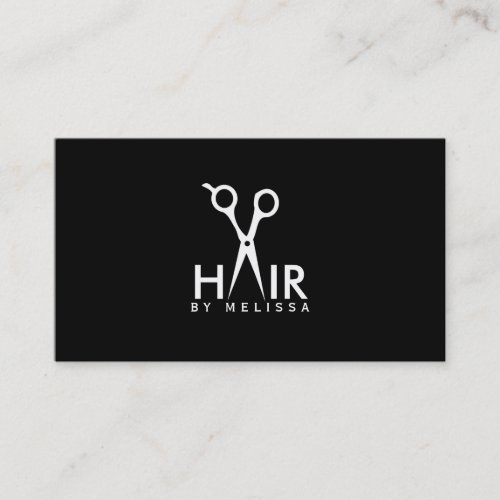 modern simple hairstylist hair stylist salon shear business card