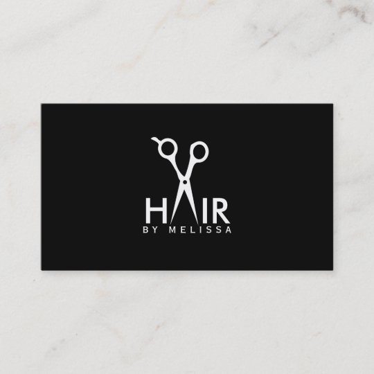 modern simple hairstylist hair stylist salon shear business card ...