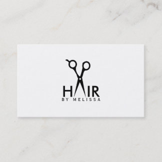 modern simple hairstylist hair stylist salon shear business card