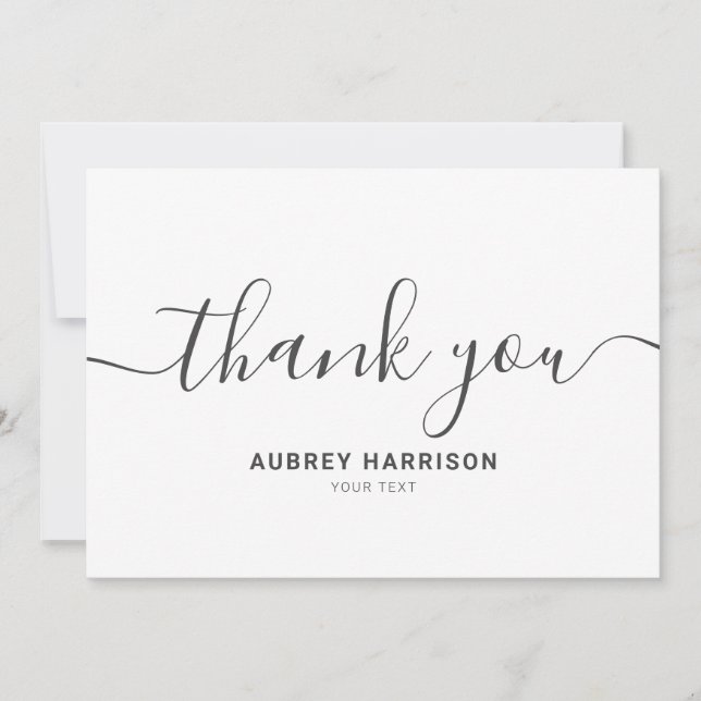 Modern Simple Handwriting Thank You (Front)