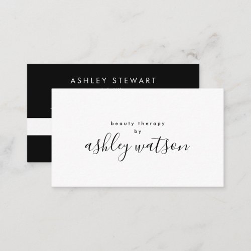 Modern Simple Handwritten Calligraphy Plain White Appointment Card