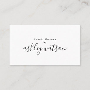 Modern Simple Handwritten Calligraphy Plain White Business Card