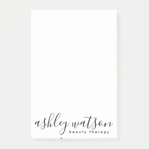 Modern Simple Handwritten Calligraphy Plain White Post_it Notes