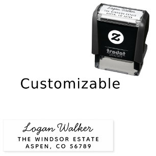 Modern Simple Handwritten Return Address Self-inking Stamp