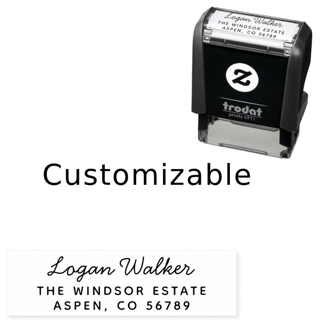 Modern Simple Handwritten Return Address Self-inking Stamp (Creator Uploaded)