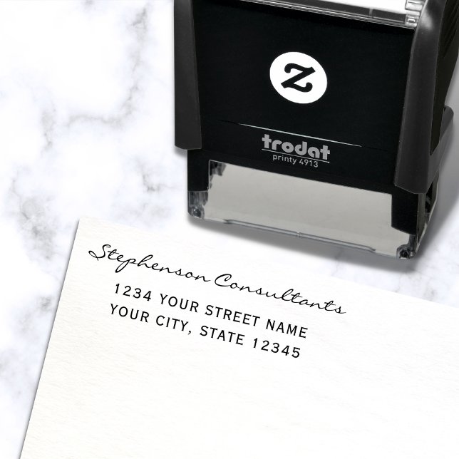 Modern Simple Handwritten Return Address Self-inking Stamp (Creator Uploaded)