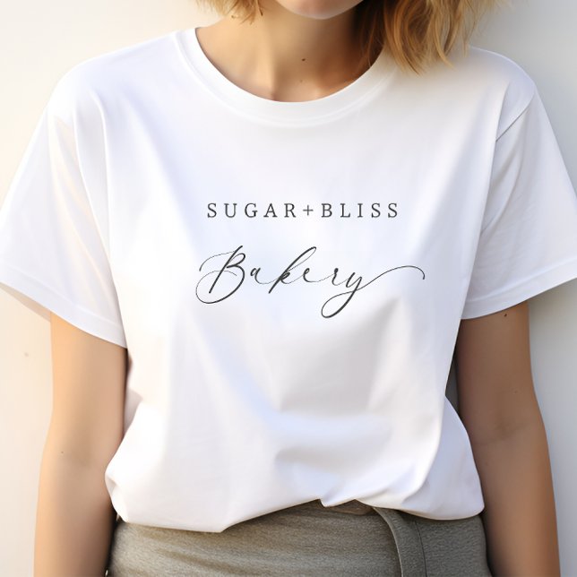 Modern Simple Handwritten Script Bakery T-Shirt (Creator Uploaded)