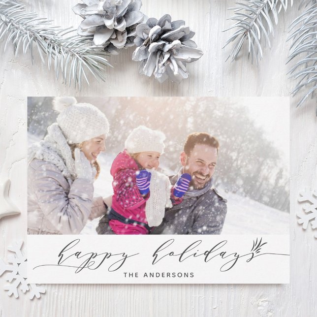 Modern & Simple Happy Holidays Photo Card (Creator Uploaded)