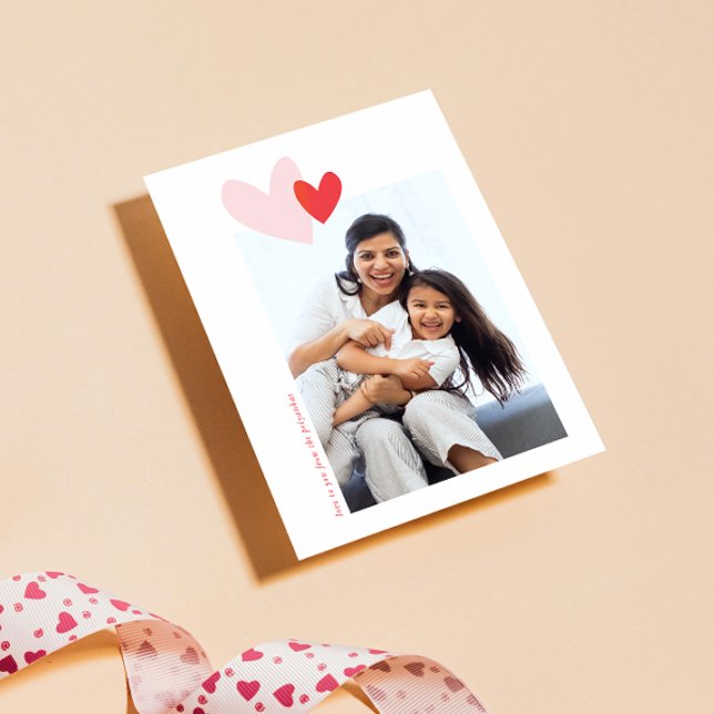 Modern Simple Hearts Valentine's Day Holiday Card (Creator Uploaded)