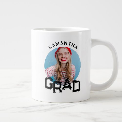Modern Simple High School Grad Photo Graduation Giant Coffee Mug