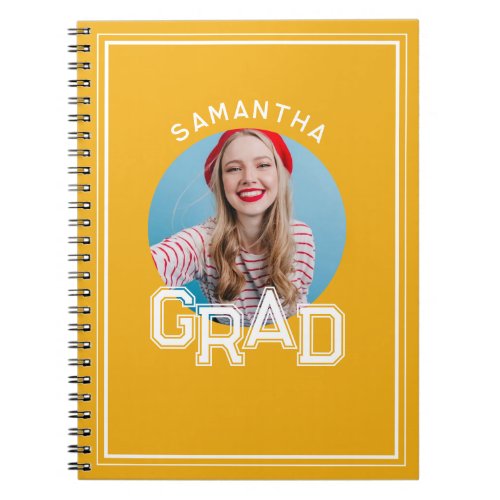Modern Simple High School Grad Photo Graduation Notebook
